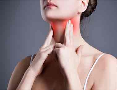 Close-up illustration of a healthy thyroid gland, a vital organ in the endocrine system.